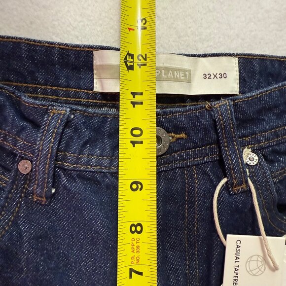 Free Planet Men's Casual Tapered Regular Fit Blue Denim Jeans Size 32x30 NWT - Picture 8 of 10